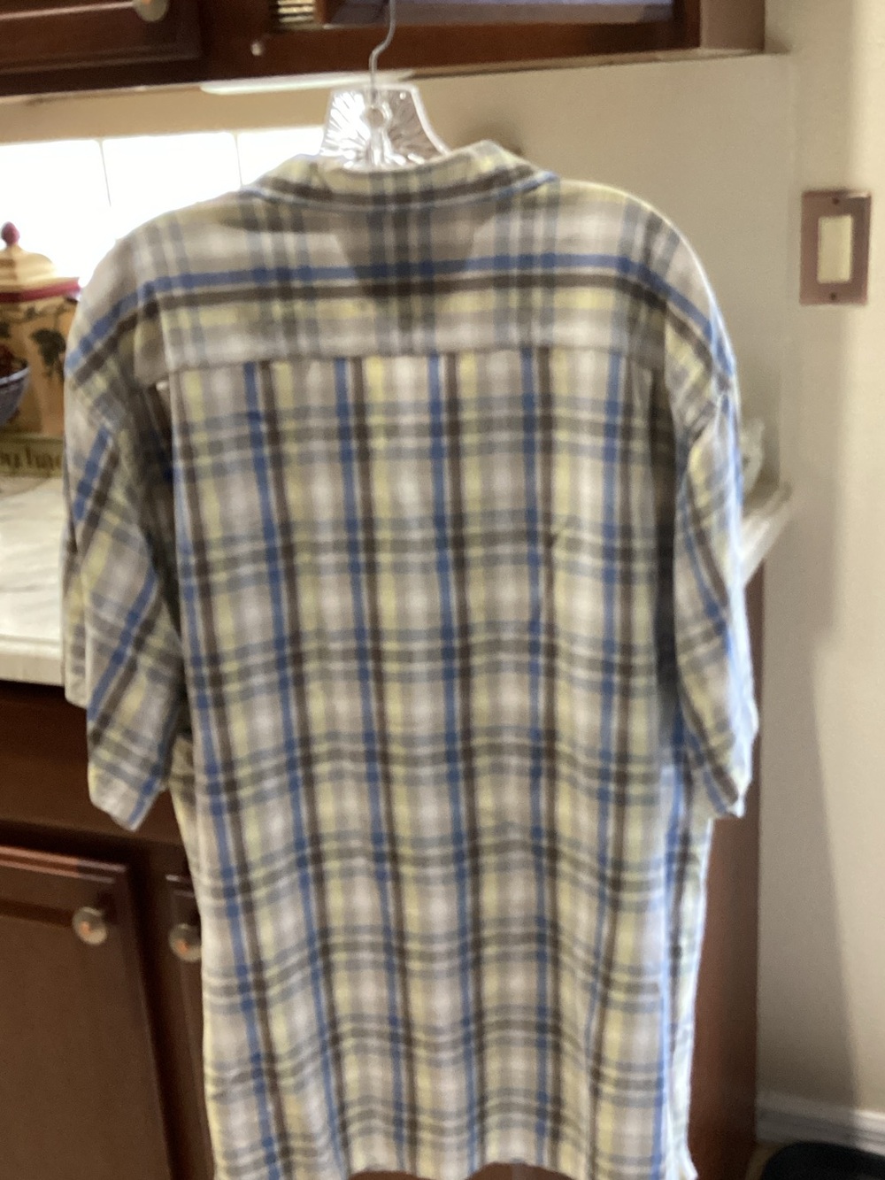 Tommy Bahama Plaid Short-Sleeve Button Down - Blue, Gray & Cream - Picture 3 of 3